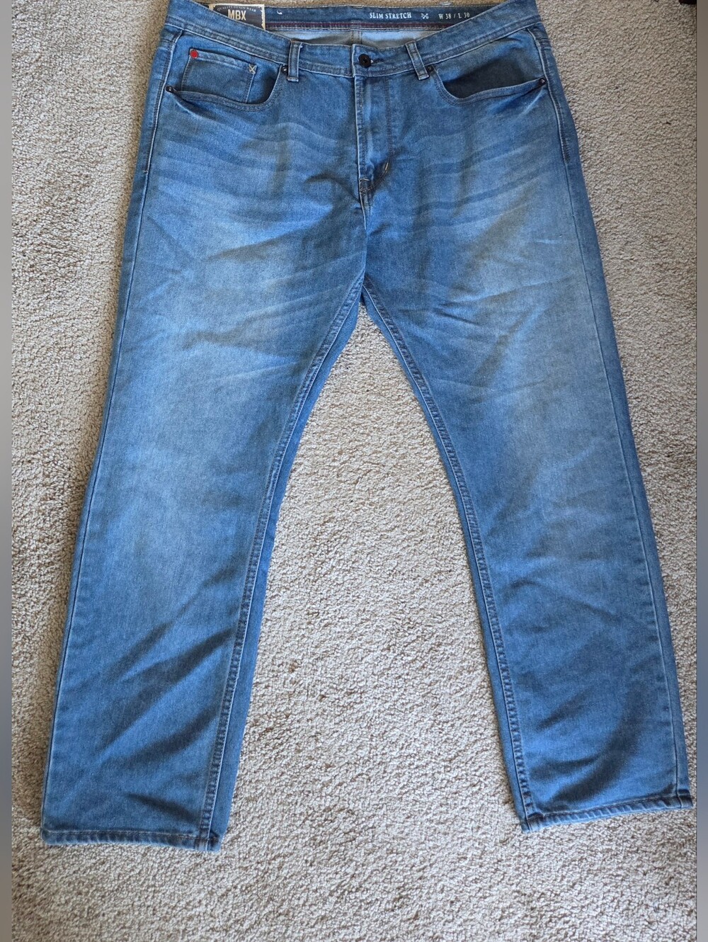 MBX Vintage Slim Stretch Blue jeans Men's 38 x 30